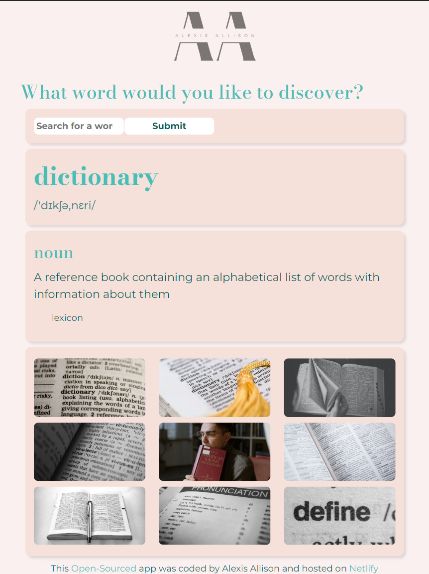 Dictionary App